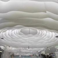 Plafond suspendu Dupond en papier texturé moderne ignifuge A1, à motif ondulé, pour équipement d'exposition