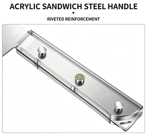 Factory 5Cr Steel Kitchen Cleaver with Acrylic Sandwich Handle Cleaver for Home <b>Vegetable</b> & Meat Slicing Ergonomic Handle - Product Image 4