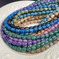 Perles en pierre naturelle Jinstone de couleurs mélangées, 8x10mm, forme baril irrégulière, pour la fabrication de bijoux DIY, bracelets et colliers, vente en gros