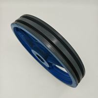 Blaues Traktionsrad für Gepäck- und Speiseaufzüge, rund, 42 mm Loch, 320*8*2/3