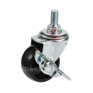 Wholesale 1 Inch 1.25Inch 1.5 Inch 2 Inch 2.5 Inch 3 Inch Fixed Light Duty Black PP Caster <strong>Wheels</strong> - Product Image 5