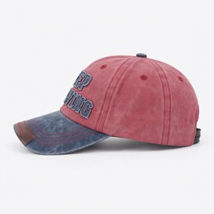 Wholesale Custom Logo Applique Hand Embroidery Letter Baseball Cap Structured 6-Panel Breathable <b>Waterproof</b> Unisex Sport <b>Hat</b> - Product Image 4