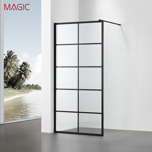<span class=keywords><strong>MAGIC</strong></span> <span class=keywords><strong>M15</strong></span> Nordische Quadratische Villa-Duschkabine Vollständig Geschlossene Aluminiumrahmen-Duschtrennwand 304 Edelstahl-Zugstange 800x2000 Trocken-Nass-Trennung - Product Image 1