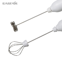 Портативный вспениватель молока Eastar MF05B с 3 скоростями, USB-зарядкой, экологичный, двухслойный, из нержавеющей стали, с 2 насадками, в наличии