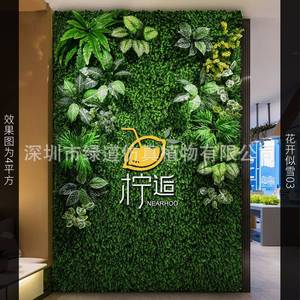 Mur végétal artificiel Free Love Maple Love Plant, 1 mètre carré, décoration intérieure, style naturel, simulation par moulage par injection - Product Image 3