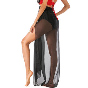 <span class=keywords><strong>Mujeres</strong></span> Sexy <span class=keywords><strong>Desnuda</strong></span> Color Sólido Malla Long Beach Wrap Cover Ups Falda - Product Image 5