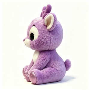 Peluche personnalisée cerf lavande assis pour filles/décoration de chambre d'enfant, cadeau mignon cerf scintillant pour enfants/anniversaires - Product Image 3