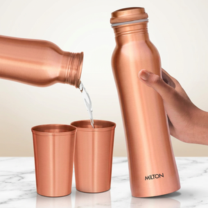 High Quality Copper <b>Water</b> <b>Bottle</b> with Stainless Steel Design Premium Healthy Drinking <b>Bottle</b> <b>Metal</b> Copper <b>Bottle</b> Wholesale - Product Image 1