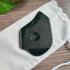 GUA SHA-mascarilla FACIAL de JADE de nefrita verde, herramienta de <span class=keywords><strong>Intro</strong></span> Gua Sha de alta calidad, Jade de nefrita, herramienta de terapia de belleza - Product Image 5
