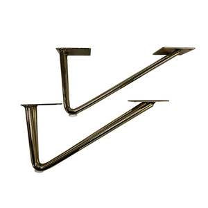 Luye Hardware Metal Furniture <b>Legs</b> Carbon Steel Matte Titanium Finish For Sofa Cabinet TV Stand Support Accessories - Product Image 2