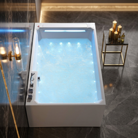 Baignoire en acrylique Whirlpool avec fonction massage, baignoire pour 2 personnes, SPA autoportante pour chambres d'hôtel et appartements, certification CE