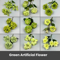 Fleurs vertes artificielles en gros YOPIN-5093 pour Mori décoration de mariage coureurs de fleurs vertes matériel