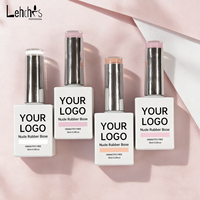 Lehchis 15ml Gel de Base Chrome UV LED Style Français Couleur Rose Nude Sans HEMA avec Résine Élastique et Base Caoutchouc