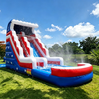 Parc aquatique gonflable pour enfants, toboggan de jardin, piscine, aire de jeux d'été en plein air, structure de jeux aquatiques