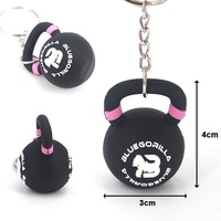 Llavero Promocional de PVC con Diseño Personalizado, Ecológico, Impresión Digital 3D, Forma de Mancuerna, Temática Animal, con Logotipo Personalizado a Color