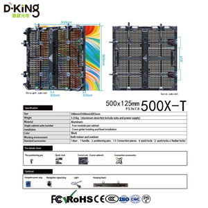 จอแสดงผล LED กลางแจ้ง P3.91*7.81 แบบโปร่งใสสีสันสดใส สำหรับเช่า ขนาด 500*500 มม. แผง LED อะลูมิเนียมหล่อขึ้นรูป - Product Image 4