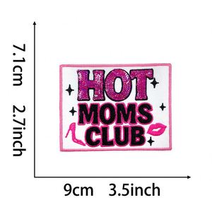 Patch thermocollant écologique brodé avec lettres 'Teacher', 'Mom', 'Girl Power' et paillettes pour vêtements - Product Image 4