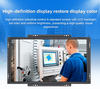 Panel IPS industri 19 inci kecerahan tinggi bingkai terbuka Raspberry Pi LCD monitor untuk HDMI Speaker untuk Desktop ekonomis