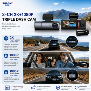 Cámara de Coche 4G LTE de 3 Canales, 2K, Doble Cámara Frontal 1080P, WiFi, GPS, ADAS, BSD, Sensor G, Grabación en Bucle, Monitor de Estacionamiento, Grabadora de Video, IA - Product Image 2