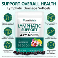 Acentiallabs Vente en gros 60 gélules Soupport lymphatique Formule à base de plantes naturelles Gélules de drainage lymphatique
