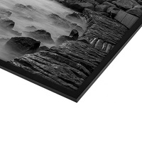 Vente chaude moderne noir Plexi-verre bois cadre Photo 24x36 grand pour la maison tenture murale haute qualité affiche cadre Photo