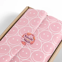 Emballage en papier de soie avec logo personnalisé de haute qualité Emballage cadeau rose mince pour vêtements Emballage de boîte postale haut de gamme écologique