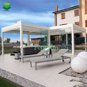 Pare-soleil extérieur 3x3 3x4 <span class=keywords><strong>Pergola</strong></span> <span class=keywords><strong>Pergola</strong></span> à persiennes <span class=keywords><strong>en</strong></span> aluminium Gazebo <span class=keywords><strong>Toit</strong></span> de <span class=keywords><strong>pergola</strong></span> motorisé électrique étanche Bioclimatique Kits de <span class=keywords><strong>toit</strong></span> - Product Image 5