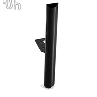 Pieds de canapé modernes en fer noir mat, supports de meubles robustes pour canapé et chaise