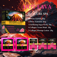 Kit de Pédicure Détox Moussant 5 Étapes Personnalisé OEM ODM Marque Privée Parfum Personnalisé – Kit de Soins des Pieds de Luxe Hot Lava