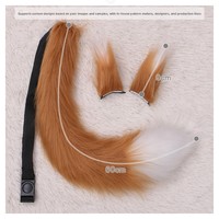 Queue de renard longue en peluche Kitsune mignonne pour cosplay, accessoire de taille en fourrure, pour enfants et hommes, livraison directe