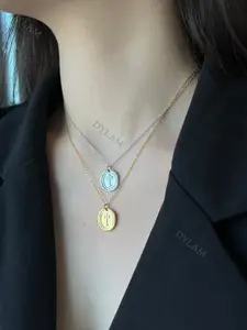 Dylam-collar De plata De ley 2022 con diseño De la Virgen María, bisutería personalizada, para mujeres