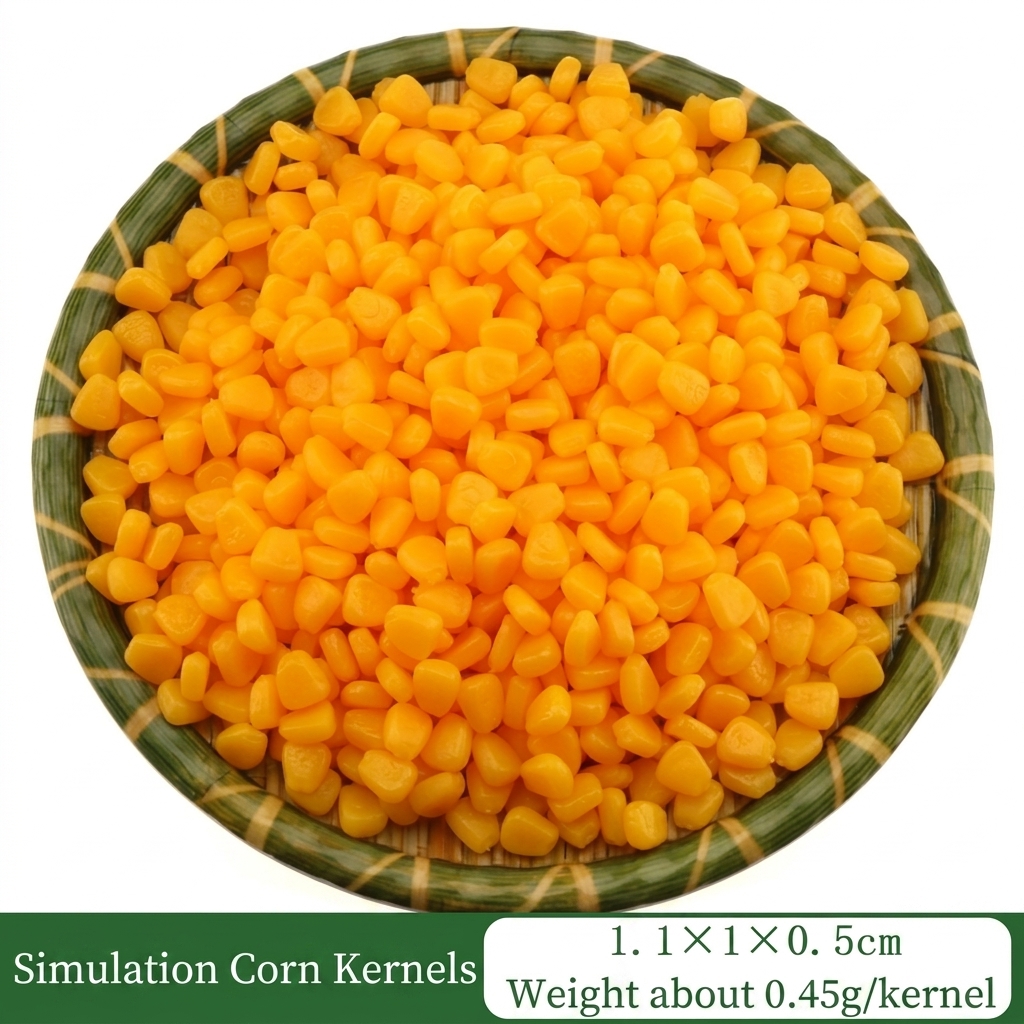 Grano de maíz amarillo simulado - sin plato