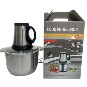 Hot 5L Multifunction Electric Food Grinder SS Bowl Vegetable Cutter 500W Meat Chopper