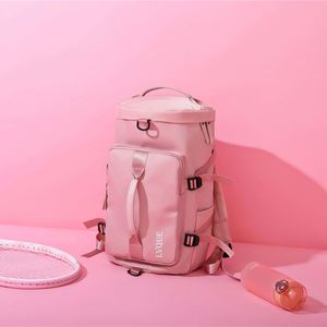 Échantillon gratuit, sac de sport personnalisé à grande capacité, sac de voyage à carreaux, compartiment pour chaussures, sac de sport - Product Image 1