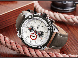 Montre pour homme chronographe multifonctionnel calendrier sportif montre-bracelet à quartz montre pour homme à la mode - Product Image 5