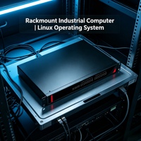 PC industriel embarqué 1U monté en rack, 19 pouces, X86 I3 I5, sans ventilateur, RS485, CAN, GPIO, LAN Gigabit, DC redondant