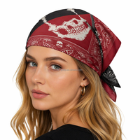 Bandana multifonctionnel en satin de polyester imprimé, foulard carré en soie personnalisé à motif floral pour mariage, décoration de fête et usage quotidien