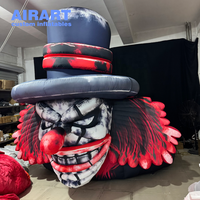 Tête de clown gonflable pour décoration de bâtiment, clown gonflable de dessin animé pour Halloween et fêtes