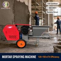 Machine à projeter du mortier Juncheng pour blocs de béton cellulaire, briques, murs, pompe à plâtre, certifiée CE ISO, garantie 1 an
