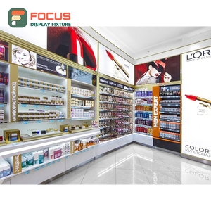 Industrial Designer Store <b>Brushed</b> Stainless Steel Display Case Retail Solution Provider Beauty Store Design - Product Image 1