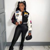 Varity – veste de Baseball avec lettrage, vêtements d'hiver pour femmes, 2022, coupe courte, cybery2k, Streetwear, Bomber de course, manteau d'automne
