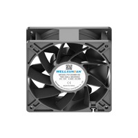 Ventilateur axial de refroidissement WellSunFan EC 110V-220V 120x120x38mm, moteur 100% cuivre, roulement à billes, dissipateur thermique en plastique pour le refroidissement des boîtiers d'ordinateur