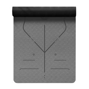 Tapis de yoga et de fitness Pilates haute densité, résistant aux déchirures, 6 mm/8 mm d'épaisseur, antidérapant en TPE, avec sac de transport et design pliable - Product Image 1