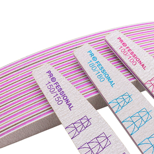 Hot bán hai mặt nửa-moon Nail tập tin với người cai trị quy mô có thể giặt công cụ làm móng tay cho tiệm làm bằng nhựa Emery Board <span class=keywords><strong>Acrylic</strong></span> - Product Image 4