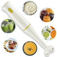 Ensemble de mixeur plongeant électrique portable détachable, mini mixeur à bâton unique en plastique multifonctionnel pour un usage domestique