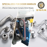 Ponceuse à bande commerciale à 3 roues pour le finissage des surfaces métalliques - Station de ponçage à double tête (2 bandes gratuites incluses pour le test)
