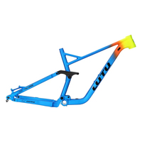 Cadre de vélo de descente en alliage d'aluminium à suspension intégrale Cadre de vélo de descente à queue souple 12x148mm BOOST 27.5/29 pouces Paire de roues universelle