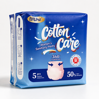 FEELFAVE Cotton Care, serviettes hygiéniques jetables en coton respirant, super confortables, culottes menstruelles pour femmes