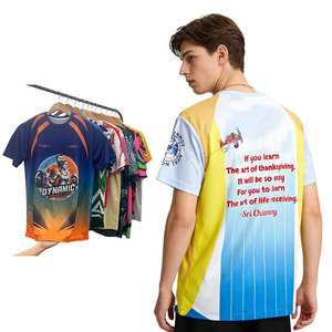 High Quality Custom Short Sleeve T-shirt, Breathable Polyester Casual Daily Wear with All Over Digital Sublimation Print Shirt.