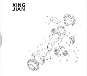 Rakitan As Roda Belakang untuk Wheel <span class=keywords><strong>Loader</strong></span> <span class=keywords><strong>XCMG</strong></span> LW500F LW500FN 500FV LW500K LW500KV. Stok Gudang - Product Image 2
